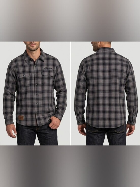 Indian Motorcycle Other - Indian Motorcycle Men's Plaid Flannel Button-Down Shirt - Size L